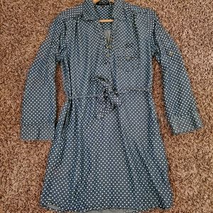 Velvet Heart: Anita Dot Roll Tab Sleeve Shirt